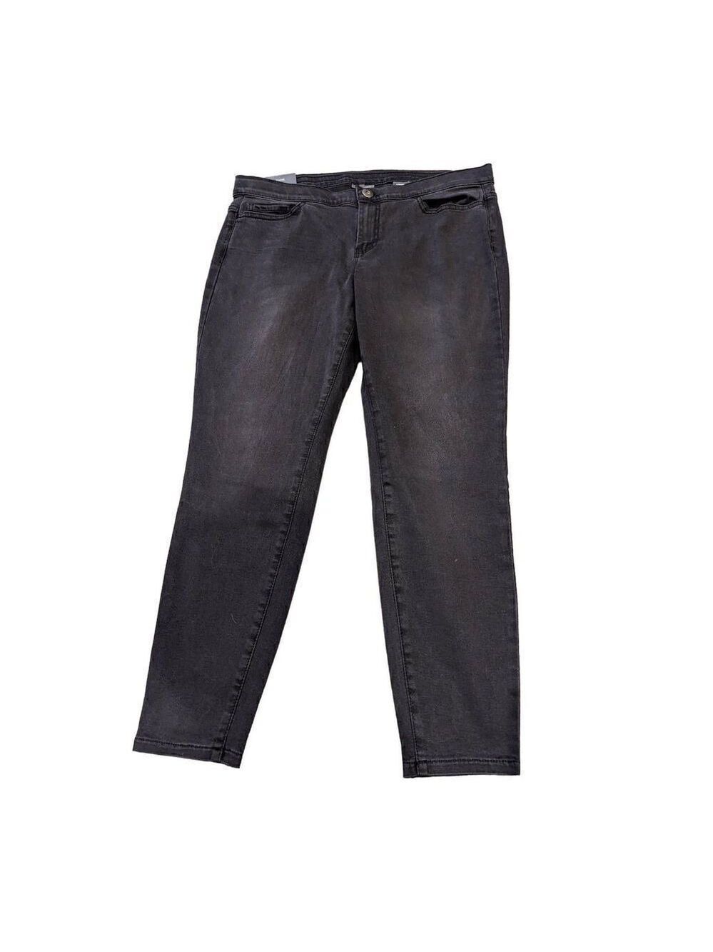 J.Jill Denim Women's Black Wash 5-Pocket Fitted Legging Jeans Size 14P NWT